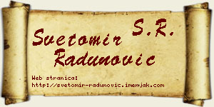 Svetomir Radunović vizit kartica